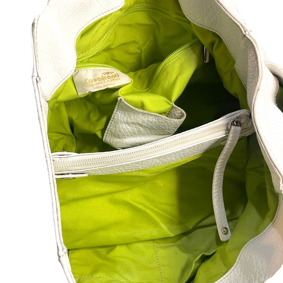 Cavalconti White Genuine Leather Over The Shoulder Bag Made in Italy - Picture 4 of 4